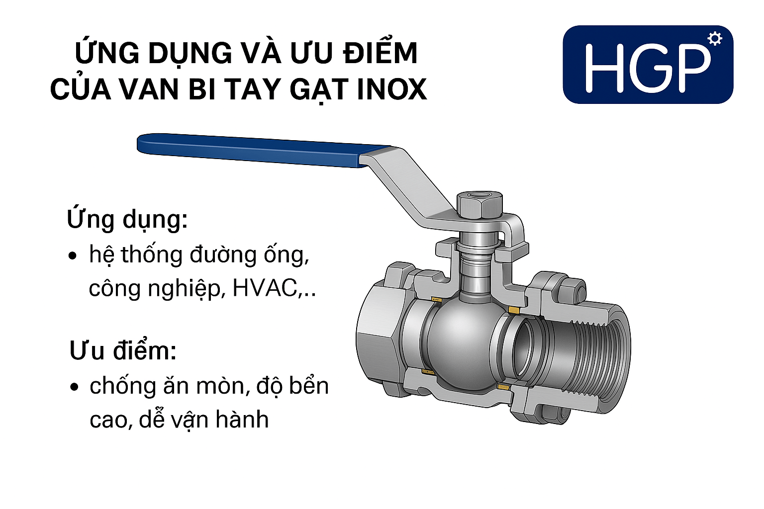Van bi tay gạt inox 2