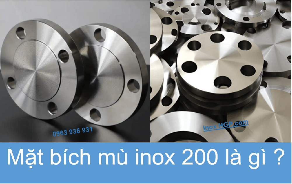 Mặt bích mù inox 200 4