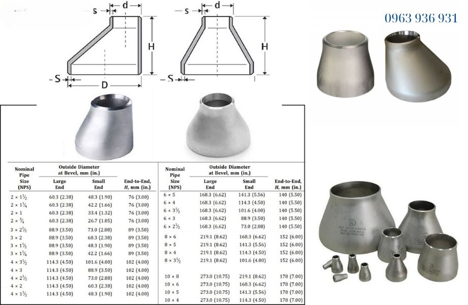 Thông số cút thép hàn dn300/150