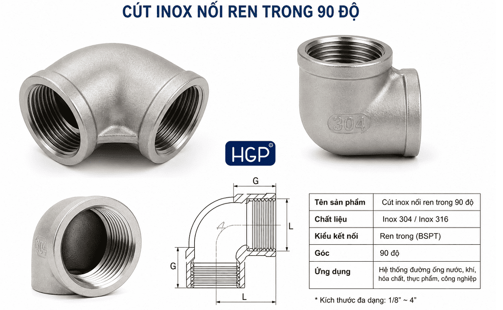 Cút inox nối ren .1