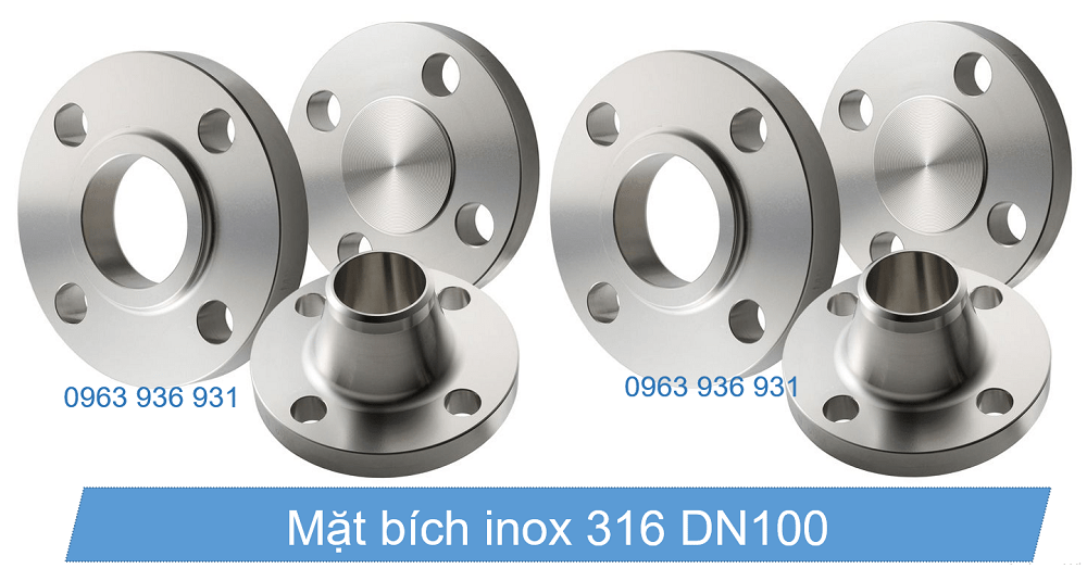 Mặt bích inox 316 DN100 5