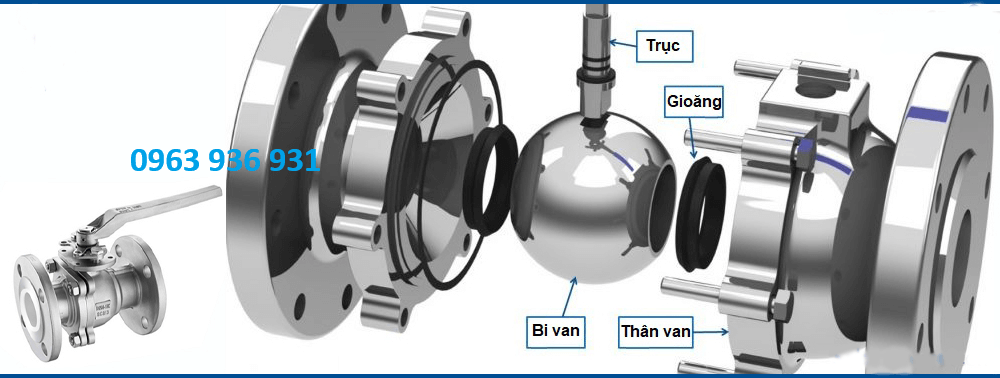Van bi inox mặt bích ANSI CLASS 150 4