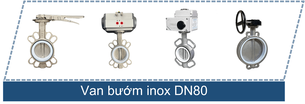 van bướm inox DN80