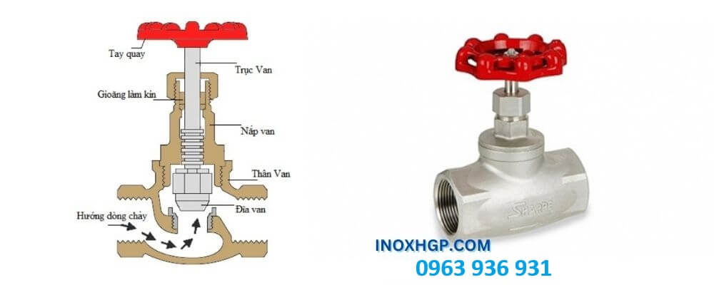 Van cầu inox 304 4