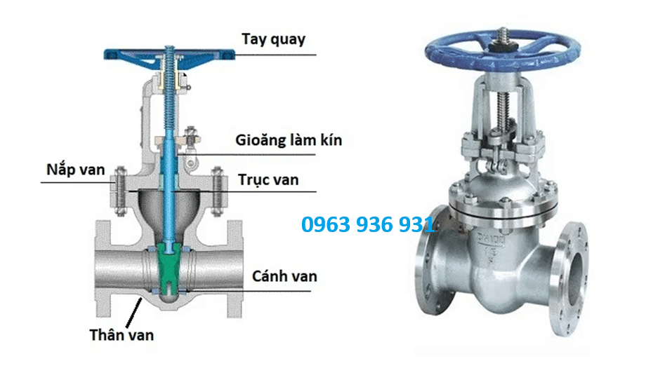 van cổng inox 304 3