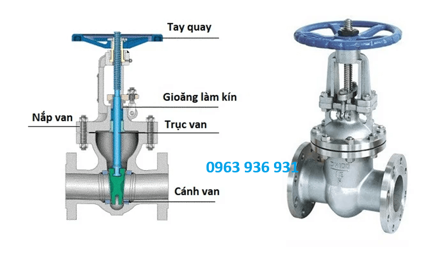 Van cổng inox dn100 2