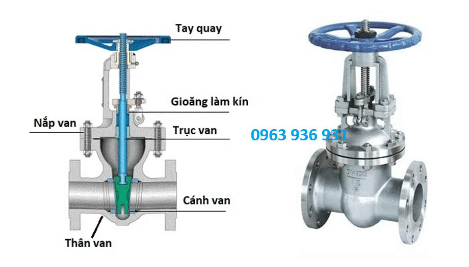 van cổng inox dn300 2