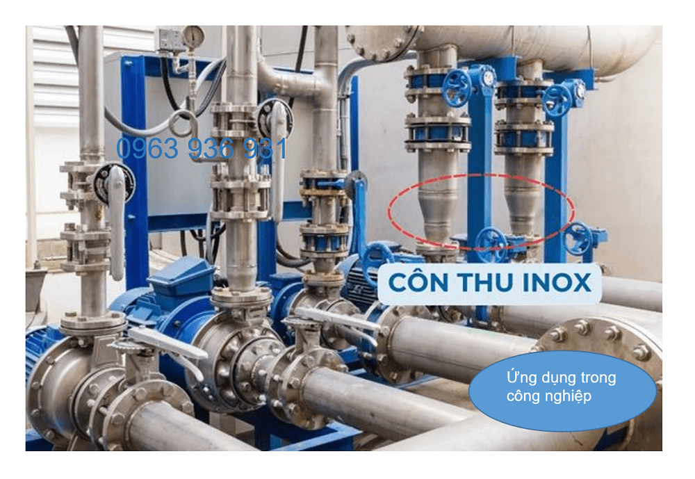 côn thu inox 3