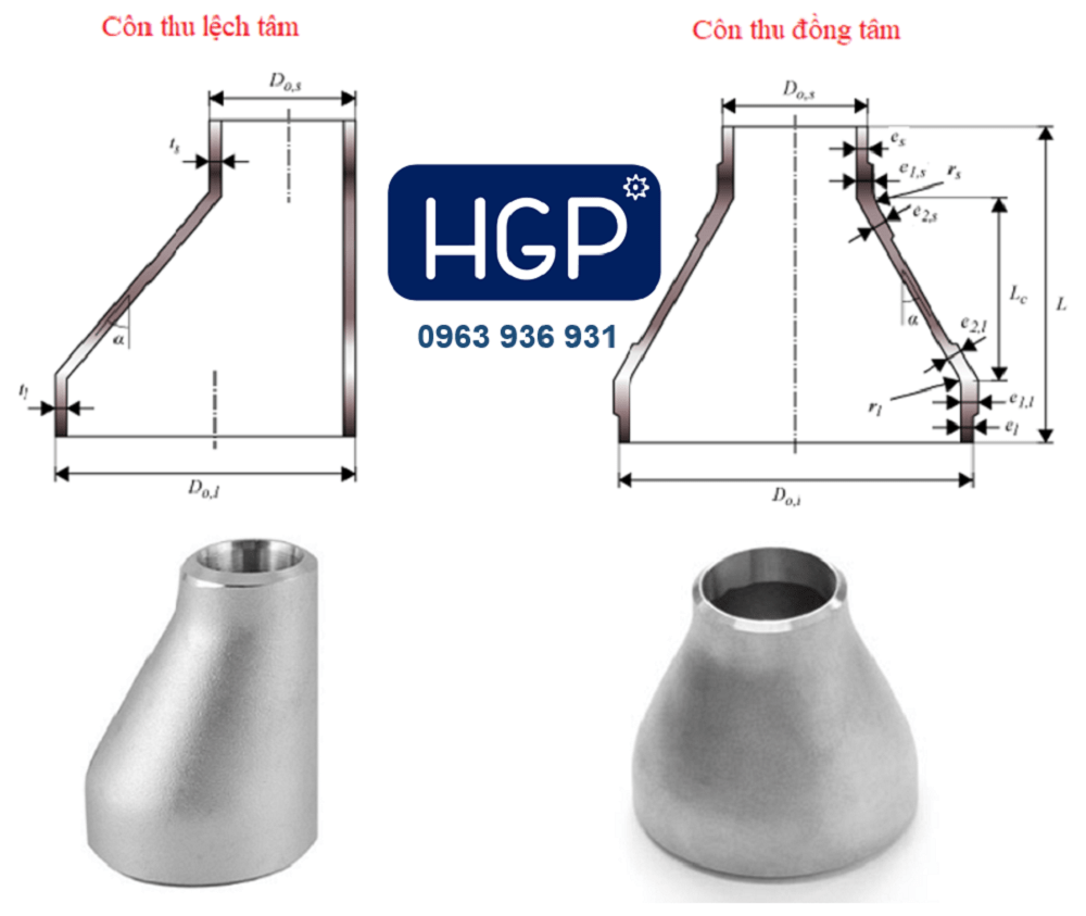côn thu inox 316 2