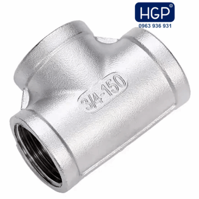 Tê inox nối ren