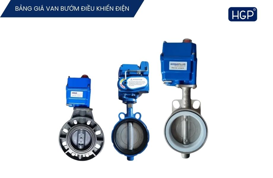 Bảng giá van bướm điều khiển điện chính hãng