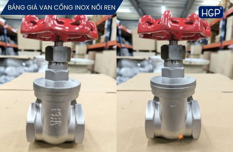 Van cổng inox nối ren