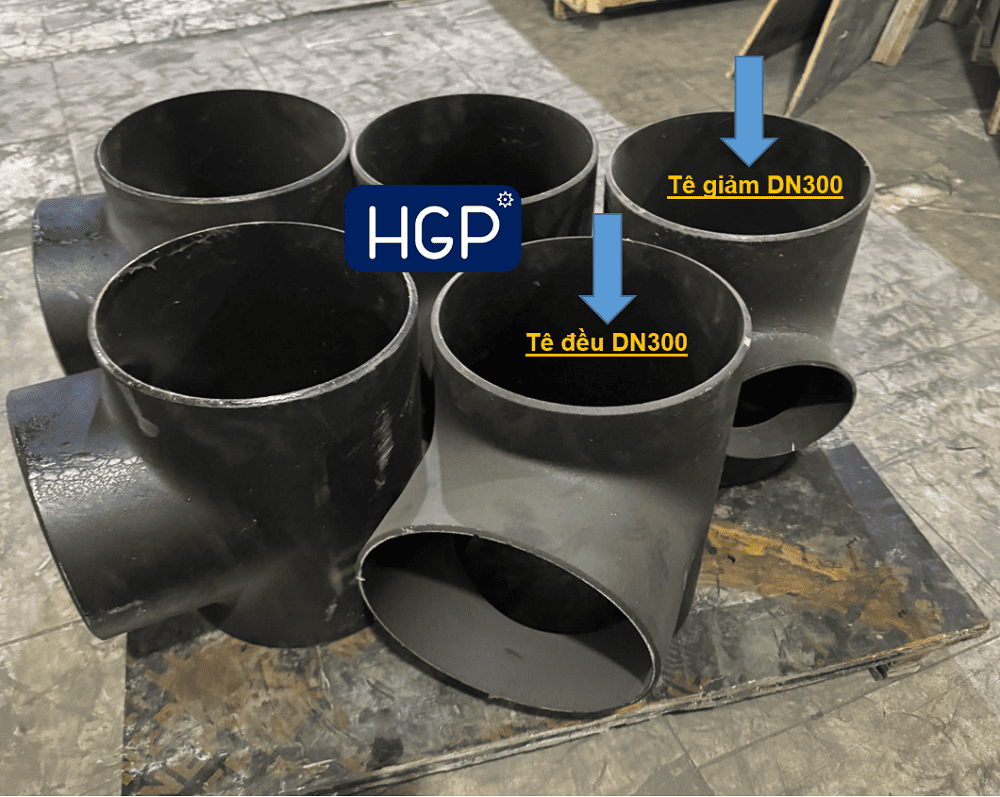 Tê thép DN300 5