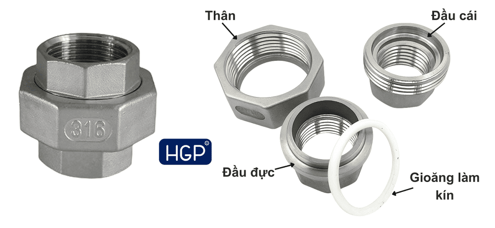Rắc co inox 316 5